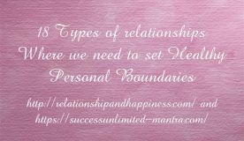 Types of relationships Where We Need Healthy Personal Boundaries