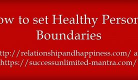 How to set Healthy Personal Boundaries