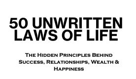 50 Relationship and Happiness Laws That Can Transform Your Life